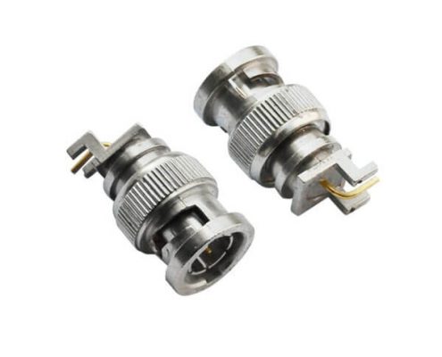 bnc接頭母頭黑色塑料外殼彎式50歐姆pcb板