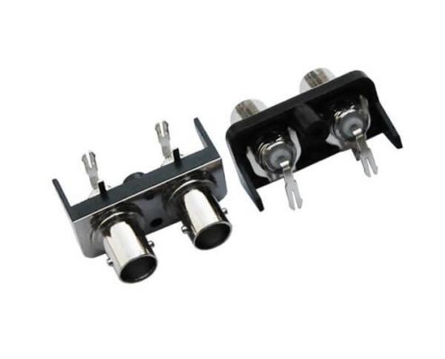 bnc 母頭黑色塑膠外殼絕緣 射頻同軸 PCB板端