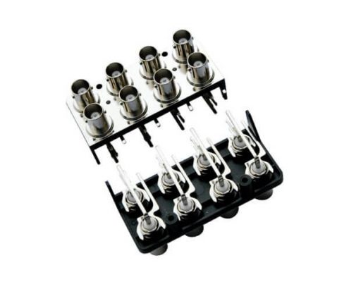 rca 母頭 8同軸 鋅合金 50歐姆彎式 BNC連接器PCB板端