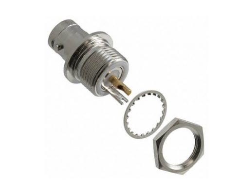 直式穿墻鋅合金B(yǎng)NC射頻同軸連接器母頭