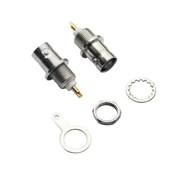 直式穿墻BNC射頻同軸連接器母頭電纜