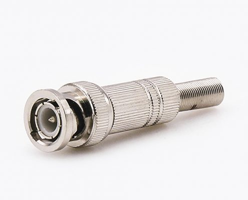 BNC連接器頭直式接線帶彈簧焊接用于SYV-50-3
