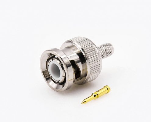 適用于RG58/RG142公頭的75ΩBNC連接器壓接