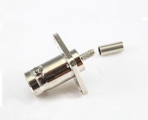 BNC 母頭直式帶法蘭壓接RG174/RG316電纜