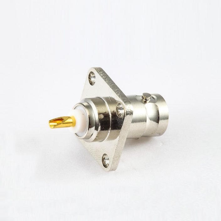 BNC 50Ω母頭直式法蘭盤式座子 BNC 50Ω母頭直式法蘭盤式座子