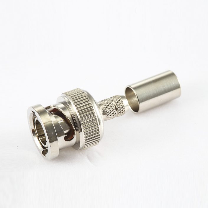 BNC 75歐姆公頭直式壓接RG6/SYV75-5電纜 BNC 75歐姆公頭直式壓接RG6/SYV75-5電纜