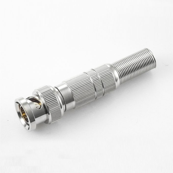 BNC 75歐姆公頭直式帶彈簧焊接RG6/SYV75-5電纜 BNC 75歐姆公頭直式帶彈簧焊接RG6/SYV75-5電纜