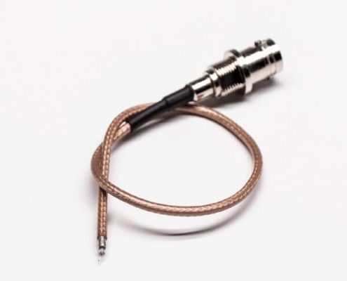 同軸線BNC母頭板后安裝穿墻式壓接