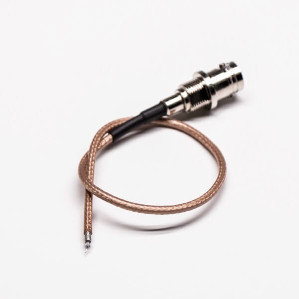 同軸線BNC母頭板后安裝穿墻式壓接 同軸線BNC母頭板后安裝穿墻式壓接