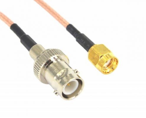 BNC信號線天線延長線RG316轉反極SMA公頭線長10CM