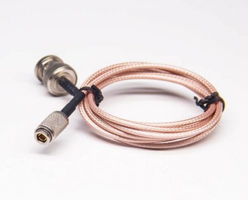 BNC纜線連接器BNC公轉DIN1.0/2.3公頭接RG179線線長0.5米