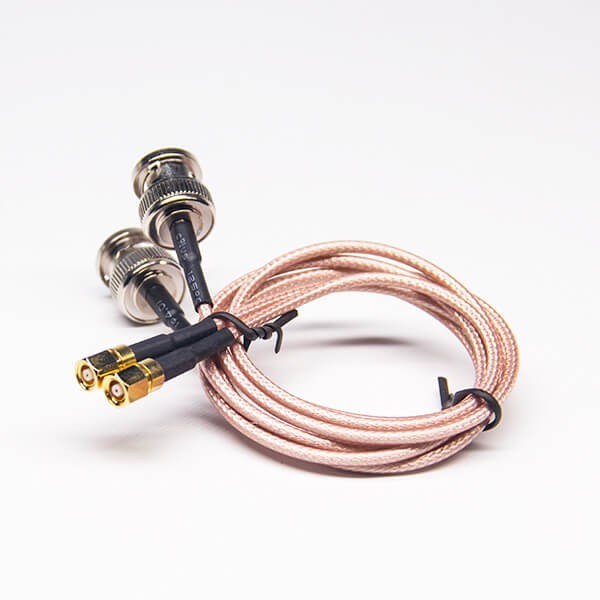 BNC同軸電纜線BNC公頭轉SMC 公頭接RG316線長50cm BNC同軸電纜線BNC公頭轉SMC 公頭接RG316線長50cm