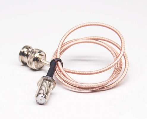 F頭線供應廠家BNC公轉F母接RG179線長60CM