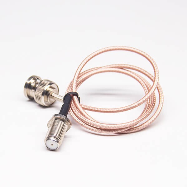 F頭線供應廠家BNC公轉F母接RG179線長60CM F頭線供應廠家BNC公轉F母接RG179線長60CM