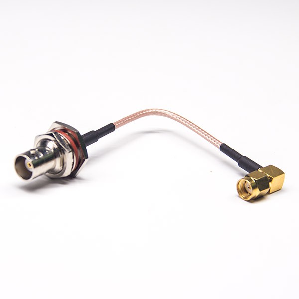 BNC線材防水母頭直式50歐姆轉SMA反極公頭彎式接RG316線 BNC線材防水母頭直式50歐姆轉SMA反極公頭彎式接RG316線