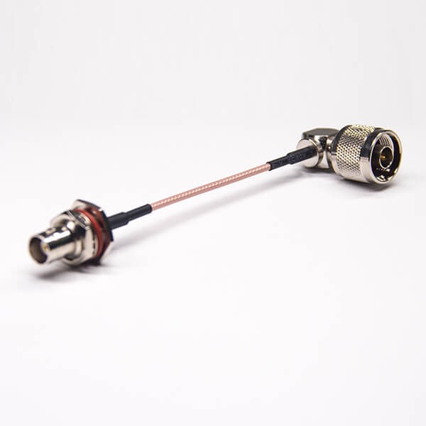 BNC線接口大六角防水母頭直式轉N型彎式公頭接RG316線