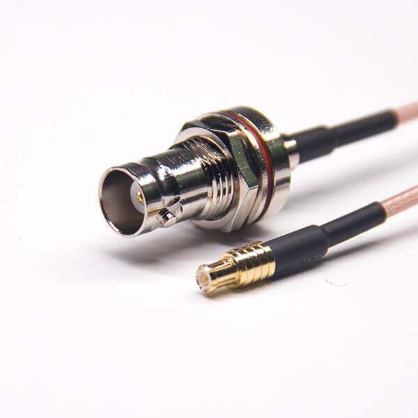 BNC連接線防水母頭前鎖板直式轉MCX公頭直式接RG316線 BNC連接線防水母頭前鎖板直式轉MCX公頭直式接RG316線