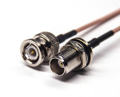 TNC接頭bnc線纜連接器公頭轉母頭直式接RG316線